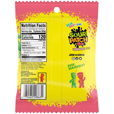 Sour Patch Kids Watermelon Bag 141g [Best By / MHD 16.02.2024] günstig für nur #price_variant_lowest# kaufen bei Sweet Ranch