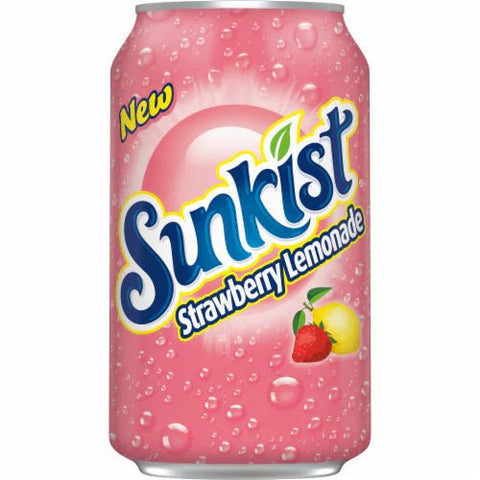 Sunkist Strawberry Lemonade 355ml [BEST BY / MHD 31.03.2024] günstig für nur #price_variant_lowest# kaufen bei Sweet Ranch